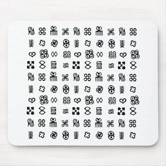 Adinkra African Symbols Mousepad (Vorne)