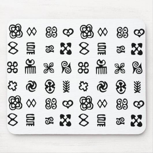 Adinkra African Symbols Mousepad (Vorne)