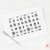 Adinkra African Symbols Rechteckiger Aufkleber (Umschlag)