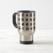 Adinkra African Symbols Reisebecher (Vorderseite Links)