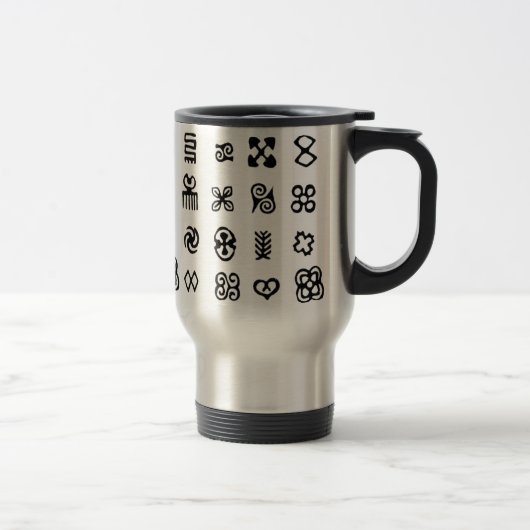 Adinkra African Symbols Reisebecher (Rechts)