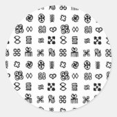 Adinkra African Symbols Runder Aufkleber (Vorderseite)