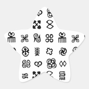 Adinkra African Symbols Stern-Aufkleber