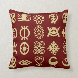 Adinkra, afrikanische Symbole, Afrika, Klugheit Kissen