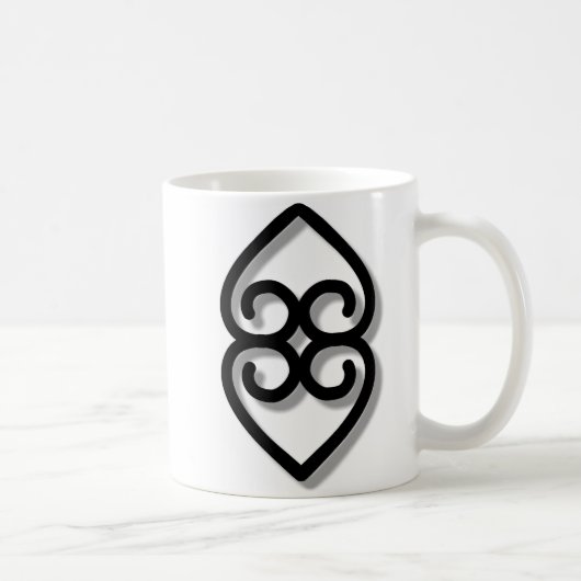Adinkra - earth-BW Kaffeetasse (Rechts)