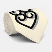 Adinkra - earth-BW Krawatte (Gerollt)