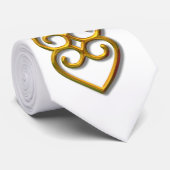 Adinkra-Erden-Gold Krawatte (Gerollt)