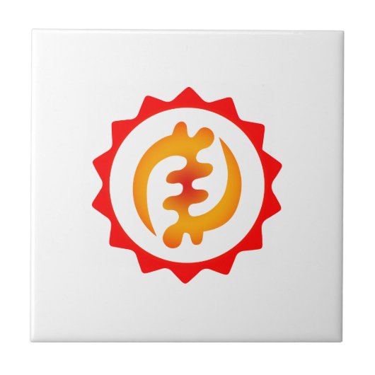 Adinkra Gott ist König Nyame ohene Symbol Gift Ide Fliese (Vorderseite)
