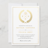 Adinkra Gottes Segen Symbol Weiße Hochzeit Einladung (Vorderseite)