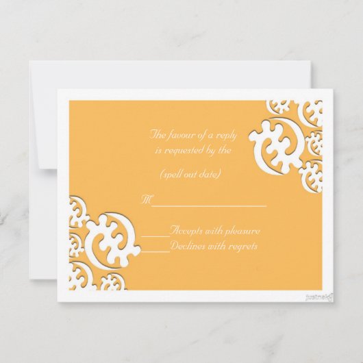 Adinkra gye nyame (außer für Gott) Bienenwachs-uAw RSVP Karte (Vorderseite)