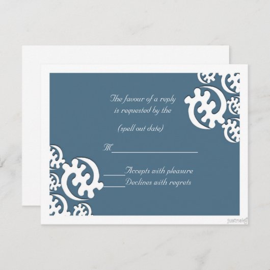 Adinkra gye nyame (außer Gott) agate blue uAwg RSVP Karte (Vorne/Hinten)