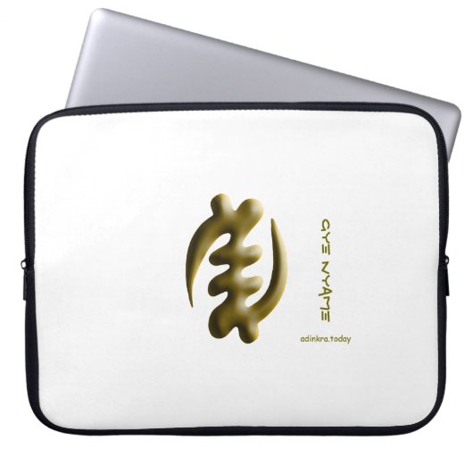 Adinkra - Gye Nyame Laptopschutzhülle (Vorderseite)