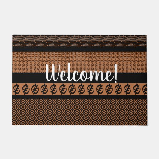 Adinkra-Muster Personalisiert Fußmatte (Vorderseite)