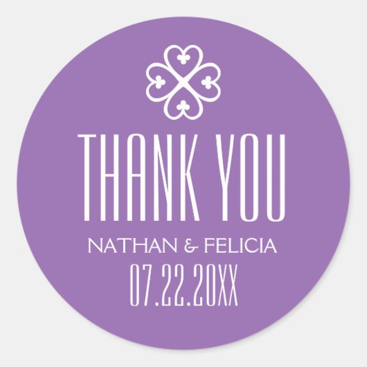 Adinkra Nyame Dua Symbol Lavender Wedding Runder Aufkleber (Vorderseite)