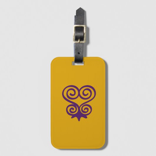 Adinkra, Sankofa Gepäckanhänger (Vorderseite Vertikal)