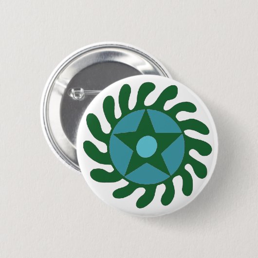 Adinkra Sesa Wo Suban - Neubeginn Button (Vorne & Hinten)