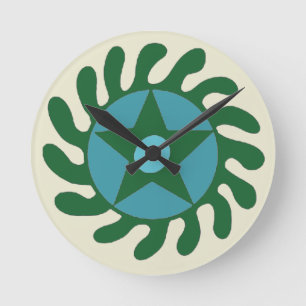 Adinkra Sesa Wo Suban - Neue Anfänge Runde Wanduhr