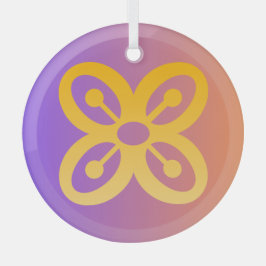 Adinkra-Symbol (Abundanz) Ornament Aus Glas