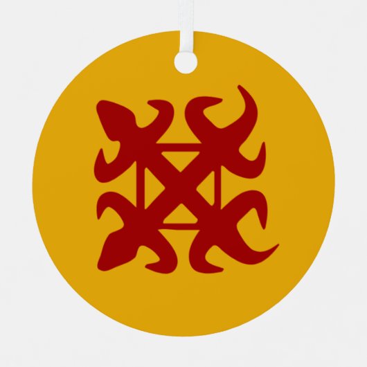 Adinkra-Symbol (Einheit) Ornament Aus Metall (Vorderseite)