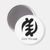 Adinkra Symbol GYE NYAME Die Vorherrschaft Gottes Magnet (Vorderseite/Rückseite)