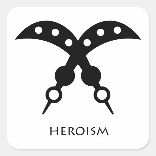 Adinkra Symbol Heldentum ( Akofena ) Aufkleber (Vorderseite)
