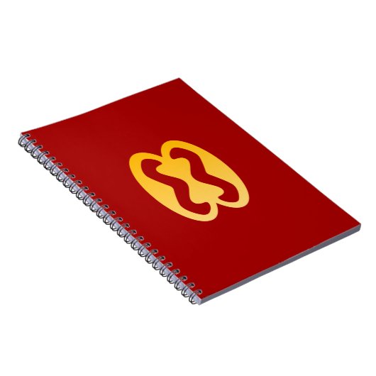 Adinkra Symbol (Human Relations) Spiral-Notebook Notizblock (Rechte Seite)