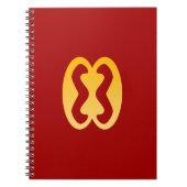 Adinkra Symbol (Human Relations) Spiral-Notebook Notizblock (Vorderseite)