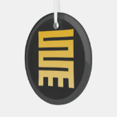 Adinkra-Symbol (Initiative) Ornament Aus Glas (Vorderseite links)