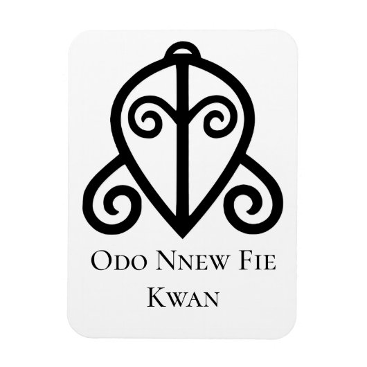 Adinkra Symbol ODO NNEW FIE KWAN Liebe... Magnet (Vertikal)