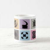 Adinkra Symbol Pattern - afrikanisches Kulturerbe Kaffeetasse (Mittel)