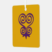 Adinkra-Symbol (Sankofa) Ornament Aus Metall (Vorderseite links)
