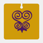 Adinkra-Symbol (Sankofa) Ornament Aus Metall (Rückseite)