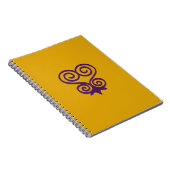 Adinkra Symbol (Sankofa) Spiral Lined Notebook Notizblock (Rechte Seite)