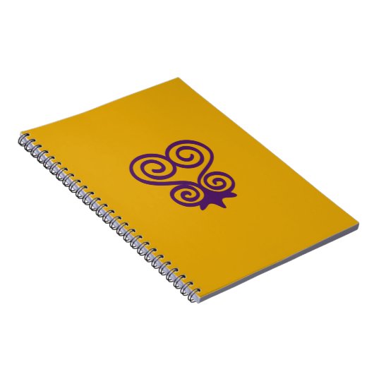 Adinkra Symbol (Sankofa) Spiral Lined Notebook Notizblock (Rechte Seite)