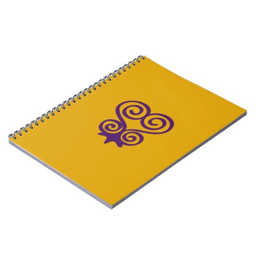 Adinkra Symbol (Sankofa) Spiral Lined Notebook Notizblock (Linke Seite)