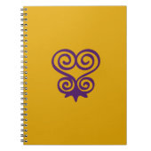 Adinkra Symbol (Sankofa) Spiral Lined Notebook Notizblock (Vorderseite)