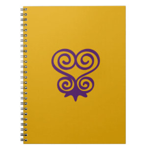 Adinkra Symbol (Sankofa) Spiral Lined Notebook Notizblock