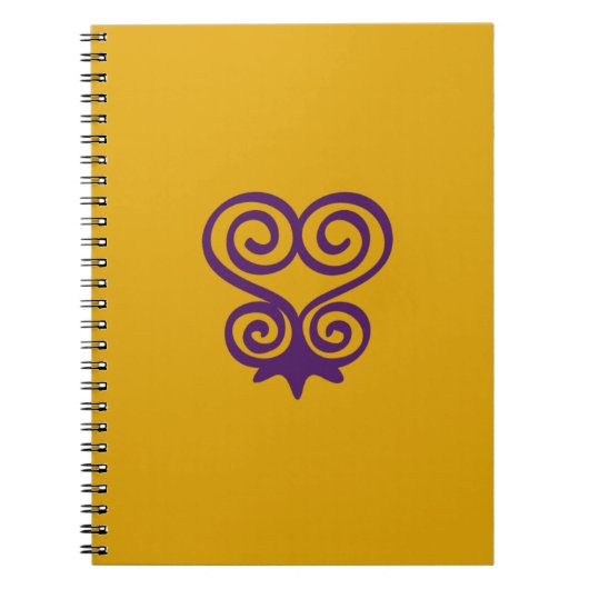 Adinkra Symbol (Sankofa) Spiral Lined Notebook Notizblock (Vorderseite)