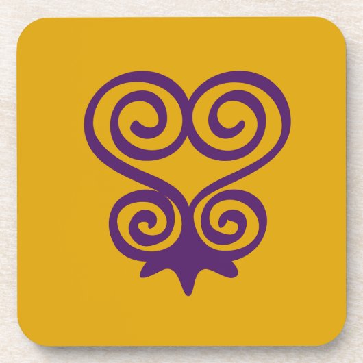 Adinkra Symbol (Sankofa) Untersetzer (Vorderseite)