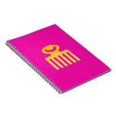 Adinkra Symbol (Schönheit) Spiral Lined Notebook Notizblock (Rechte Seite)