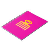 Adinkra Symbol (Schönheit) Spiral Lined Notebook Notizblock (Linke Seite)