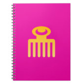 Adinkra Symbol (Schönheit) Spiral Lined Notebook Notizblock (Vorderseite)