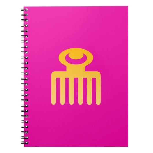 Adinkra Symbol (Schönheit) Spiral Lined Notebook Notizblock (Vorderseite)