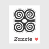 Adinkra Symbol Vinyl Sticker - Initiative (Blatt)