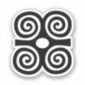 Adinkra Symbol Vinyl Sticker - Initiative (Vorderseite)