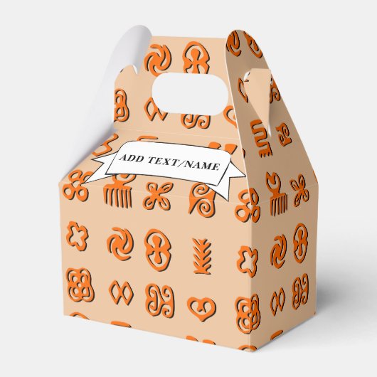 Adinkra-Symbole für den westafrikanischen Individu Geschenkschachtel (Vorderseite)