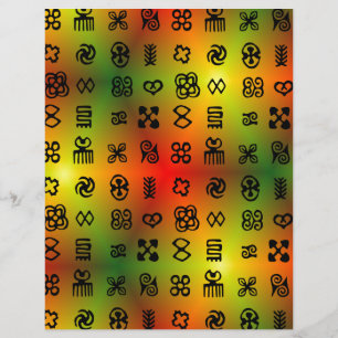 Adinkra Symbole mit afrikanischen Farben