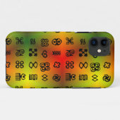 Adinkra Symbole mit afrikanischen Farben Case-Mate iPhone Hülle (Rückseite (Horizontal))
