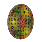 Adinkra Symbole mit afrikanischen Farben Dartscheibe (Vorderseite Links)