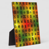 Adinkra Symbole mit afrikanischen Farben Fotoplatte (Seite)